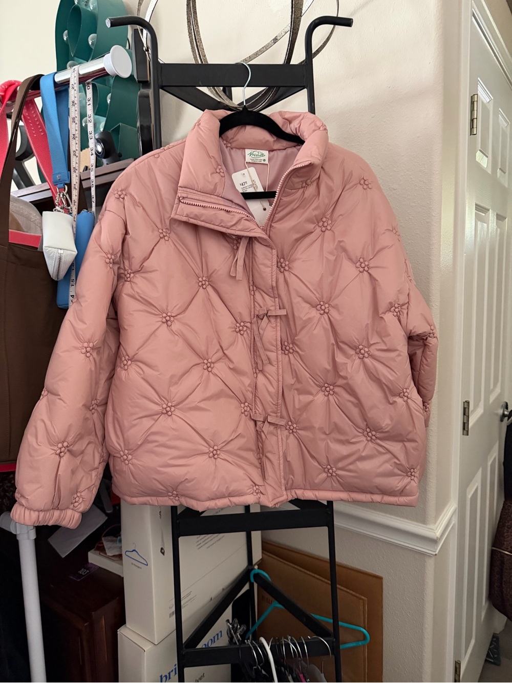 Quilted Puff Jacket - Blush Pink
